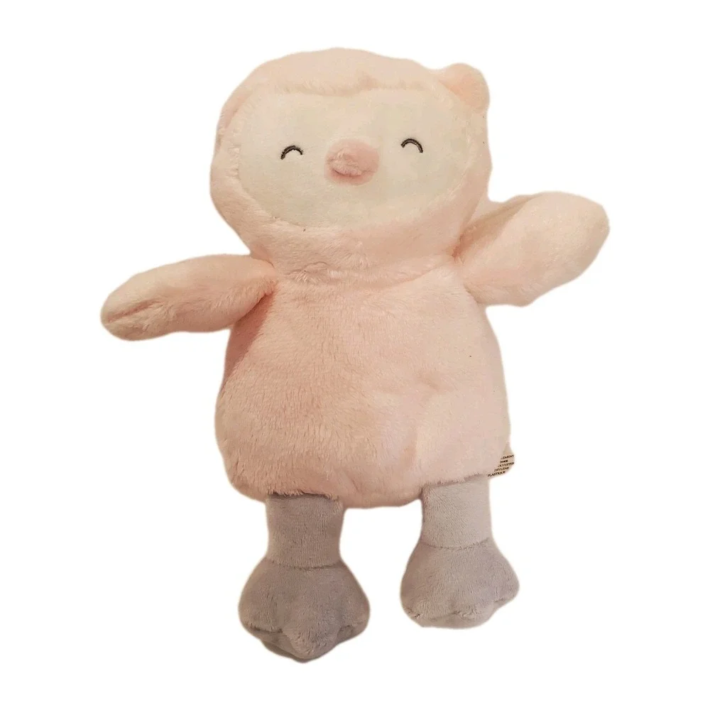Carters Just One You Pink Rattle Plush Owl Baby Stuffed Animal
